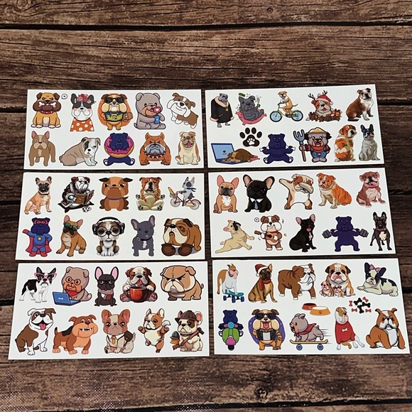 New Kids Bulldog Temporary Tattoo Lot - Picture 2 of 6